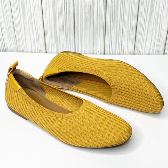 Everlane Shoes - EVERLANE The Day Glove ReKnit Mustard Yellow Ribbed Flats Everlane Shoes Size 7